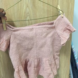 Crop top off shoulder blouse
